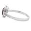 Bague en diamant de grenat naturel de 0,56 ct en or blanc 10KT