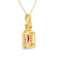 .66ct Pendentif en Rubis et Diamant en Or Jaune 10KT