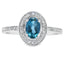 .63ct London Blue Topaz & Diamond Ring in 10KT White Gold