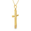 Colgante de Cruz de Diamante de 0.22ct en Oro Amarillo de 14KT