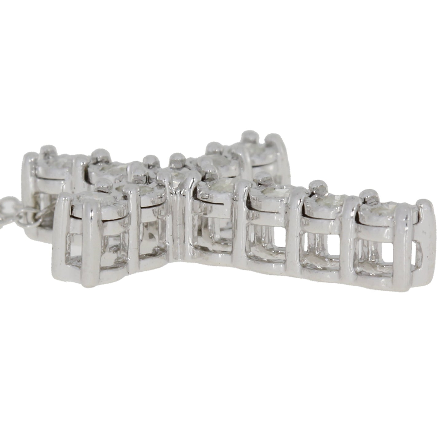 Pendentif Croix en Diamant de 0,25 ct en Argent Sterling