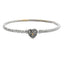 Bracelet jonc élégant en argent sterling avec or 18KT