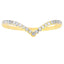 Anillo de Banda de Moda con Diamante de 0.14ct en Oro Amarillo de 14KT