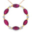 Pendentif Cercle d'Amour en Rubis et Diamant en Or Jaune 10KT