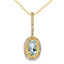 Pendentif en diamant aquamarine en or jaune 10KT