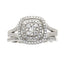 Genuine Cubic Zirconium CZ Sterling Silver Engagement Ring