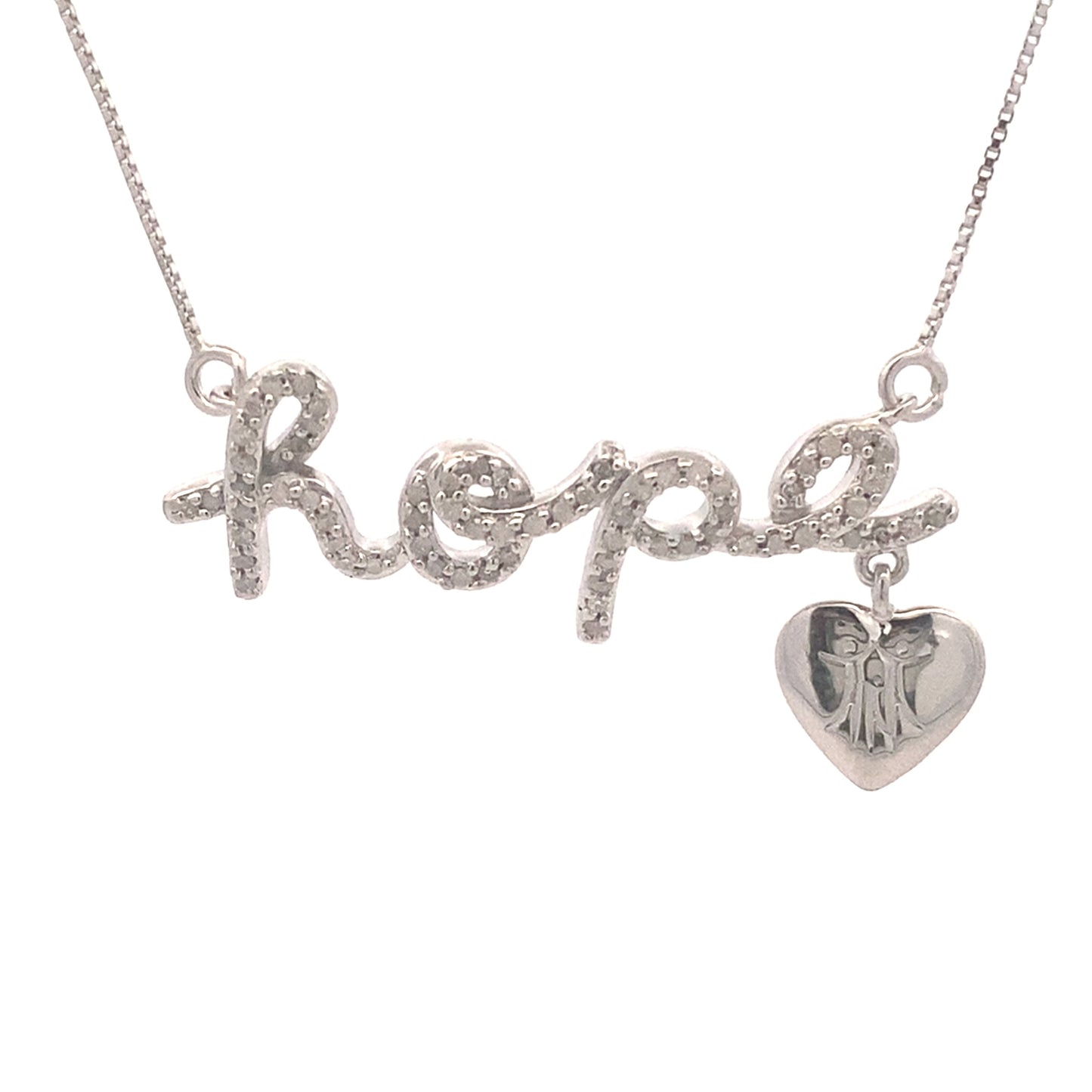 .30ct Pendentif en Diamant en Forme de Cœur en Argent Sterling