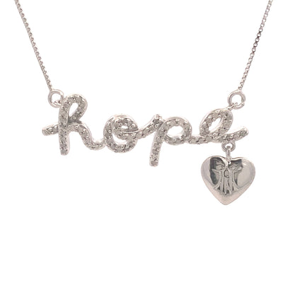 .30ct Pendentif en Diamant en Forme de Cœur en Argent Sterling