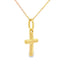.04ct Diamond Cross Pendant in 10KT Yellow Gold