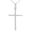 Pendentif croix en diamant de 0,21 ct en or blanc 14KT