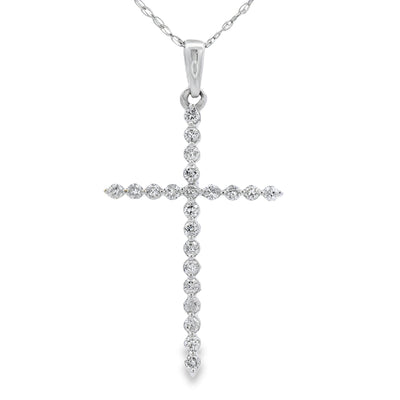 .21ct Diamond Cross Pendant in 14KT White Gold