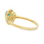 Anillo de Diamante de Topacio Azul Londres de 1.13ct en Oro Amarillo de 14KT