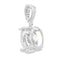 Pendentif Moissanite de 4,00 ct en Argent Sterling