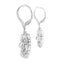 2.04ct Sapphire Diamond Dangle Earrings in 14KT White Gold