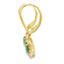Boucles d'oreilles pendantes en diamant émeraude de 0,90 ct en or jaune 10KT