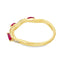 .21ct Ruby Diamond Stackable Band Set in 14KT Yellow Gold