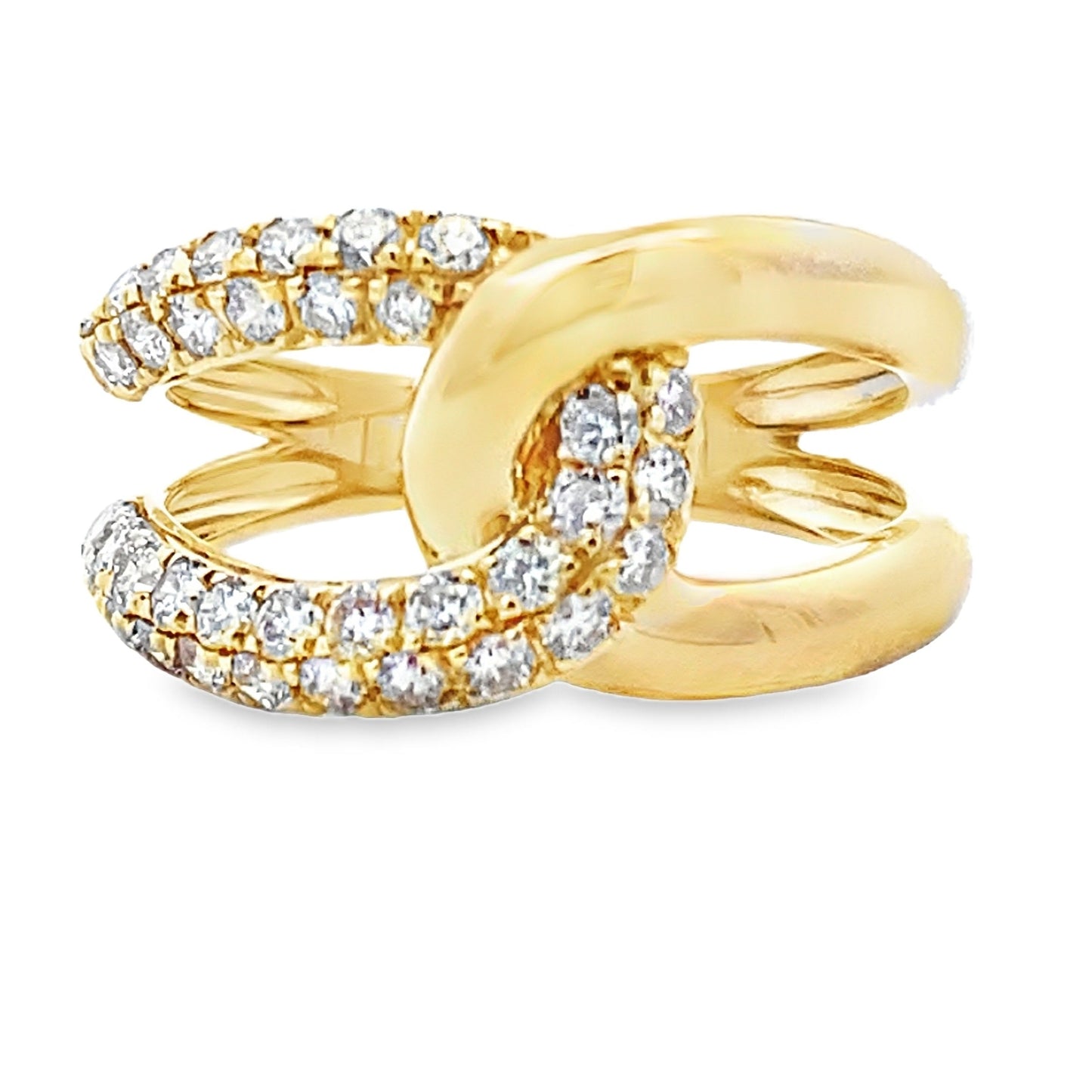 Anillo de Diamante Genuino de .80ct en Oro Blanco de 14KT