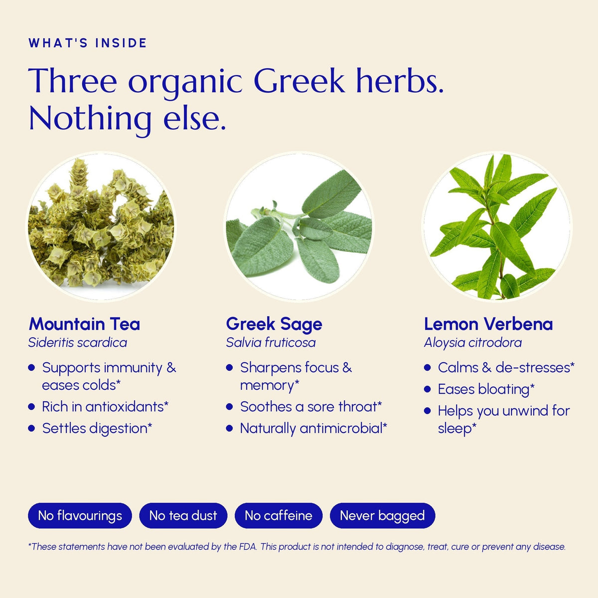 Té griego revitalizante con salvia y hierba luisa: mezcla para fortalecer el sistema inmunitario
