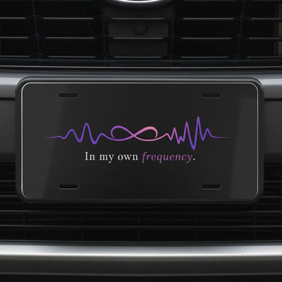In My Own Frequency Vanity Car Tag - Epilepsy Awareness