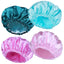 Premium Reusable Shower Caps for Women - 4 Pack