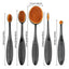 Luxury 5-Piece Oval Makeup Brush Set - Portable Blending Tools for Flawless Application - Korvel