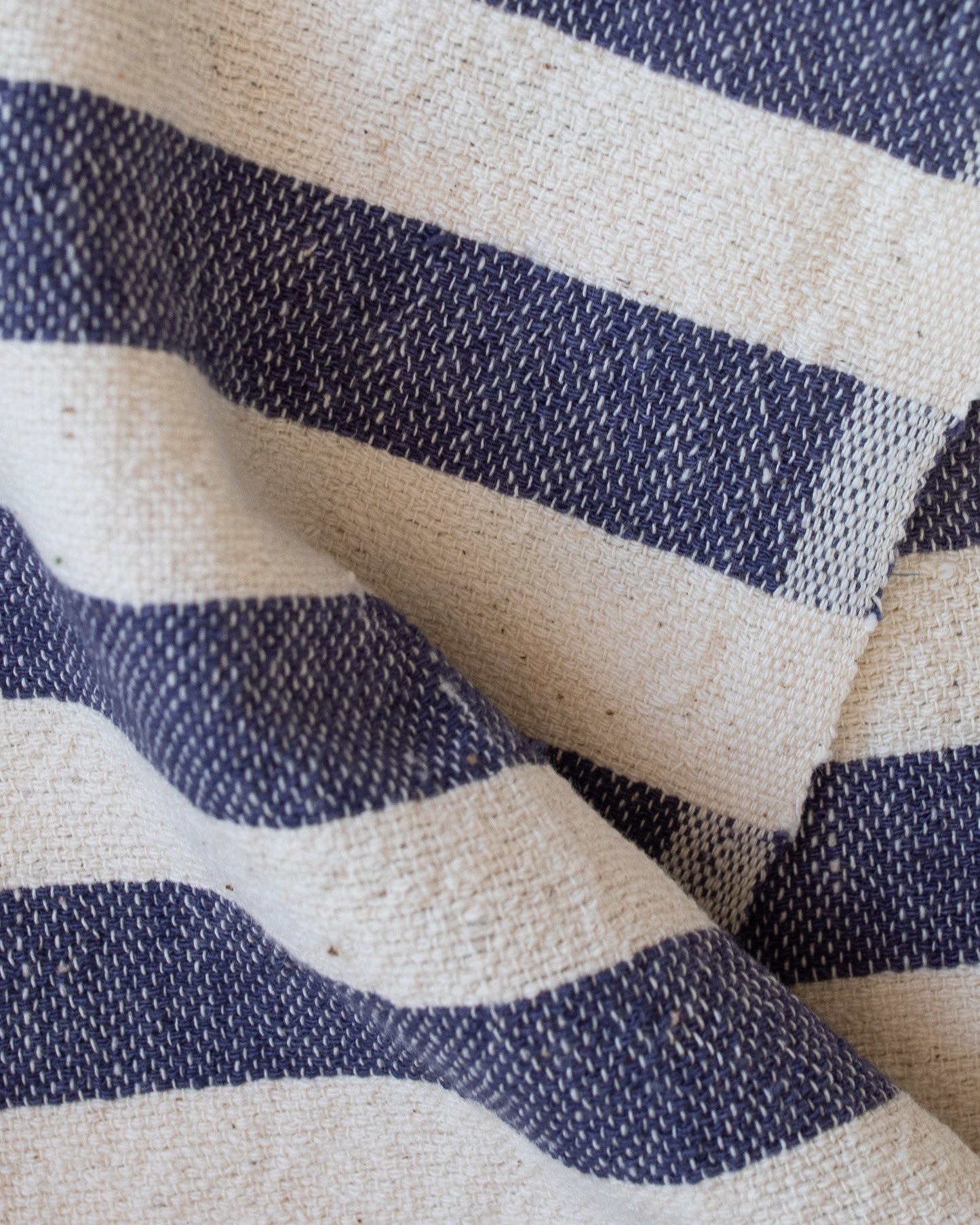 Artisan Indigo Striped Organic Cotton Hand Towel - Korvel