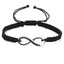 Bracelet en corde tressée ajustable signe infini fait main pour couples