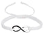 Bracelet en corde tressée ajustable signe infini fait main pour couples