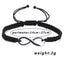 Bracelet en corde tressée ajustable signe infini fait main pour couples