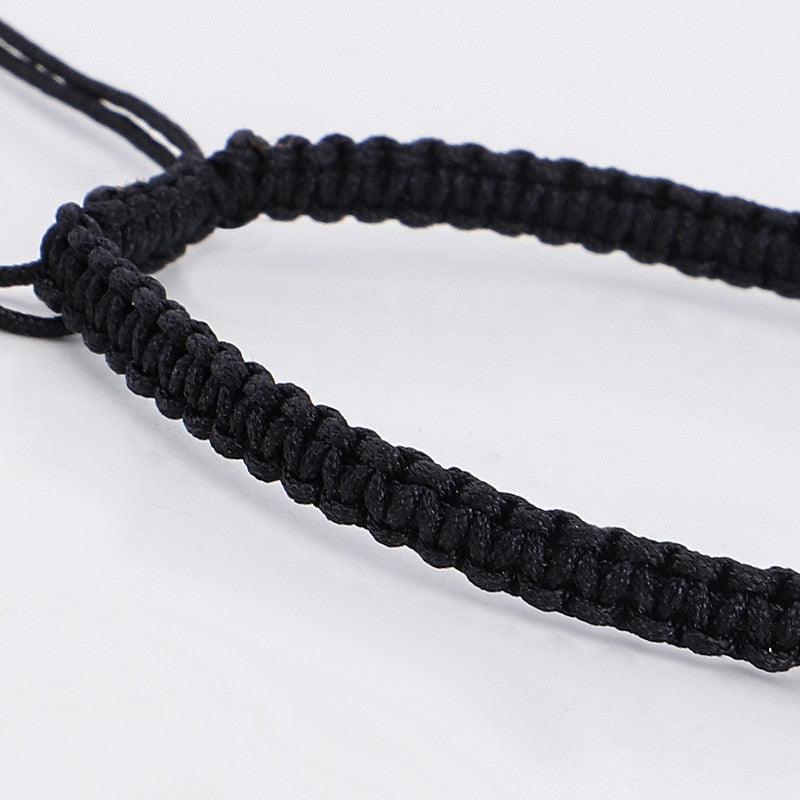Bracelet en corde tressée ajustable signe infini fait main pour couples
