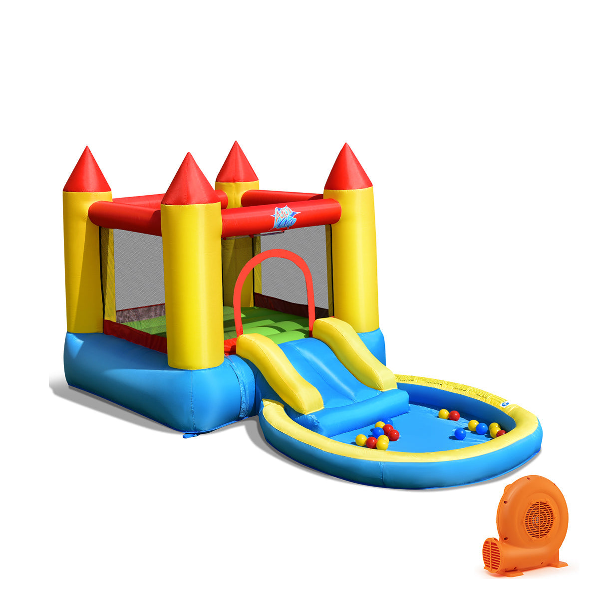Gbruno Maison Gonflable avec Toboggan pour Enfants avec Souffleur