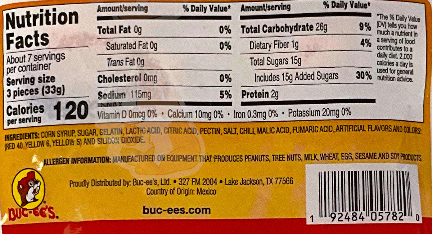 Buc-ee's Chamoy Peach Rings - Sweet & Spicy Treats