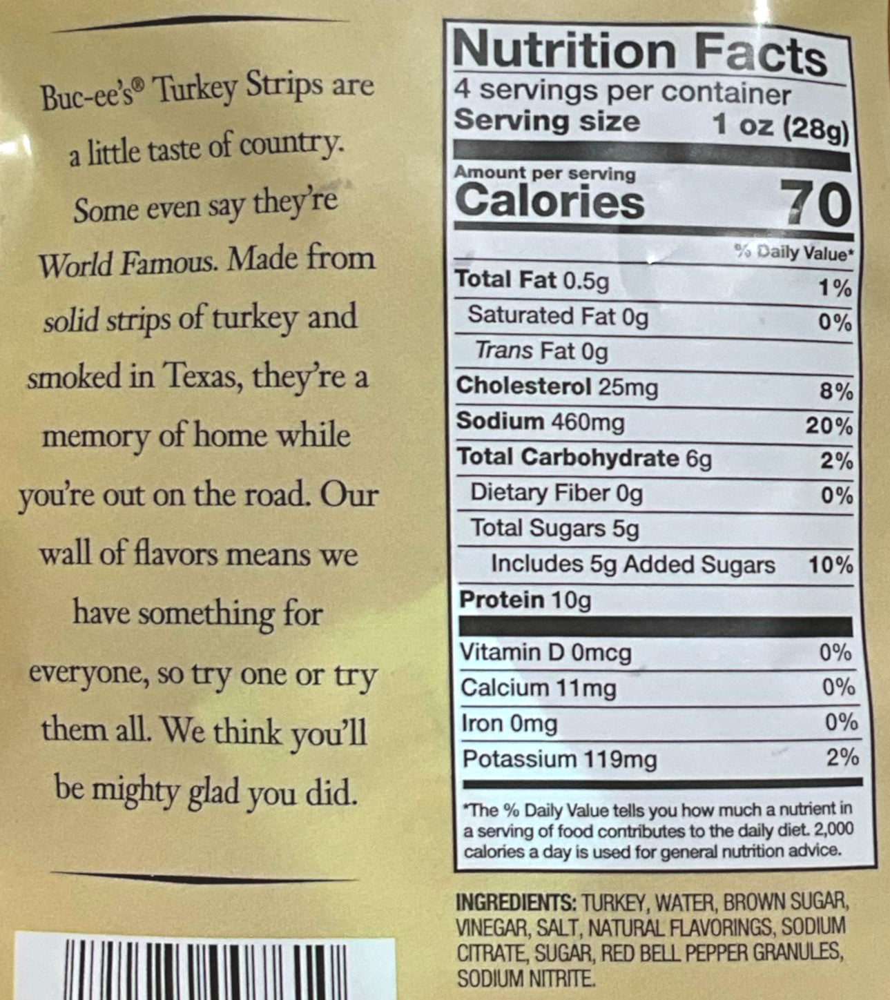 Buc-ee's Hill Country Peppered Turkey Strips