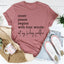 Inner Peace Begins With Four Words Tee