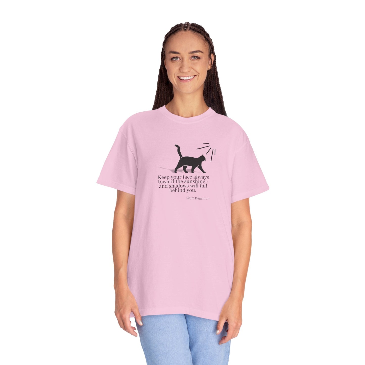 Camiseta Inspiradora de Gato - Abraza la Luz del Sol