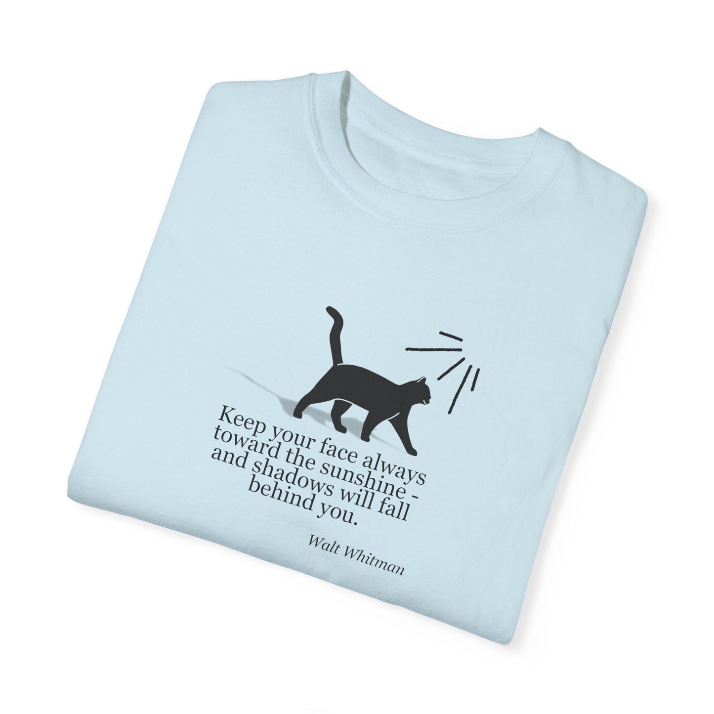Camiseta Inspiradora de Gato - Abraza la Luz del Sol