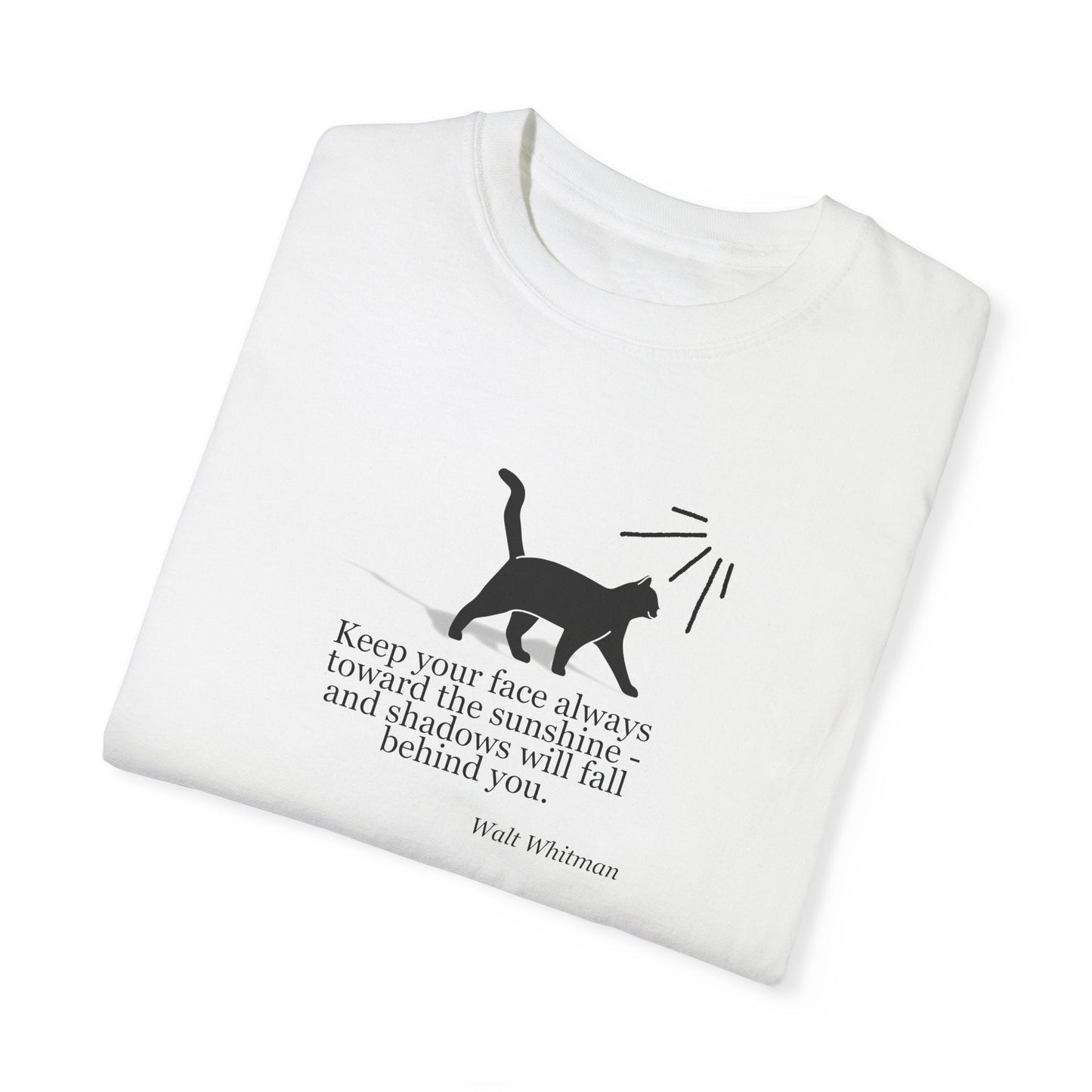 Camiseta Inspiradora de Gato - Abraza la Luz del Sol