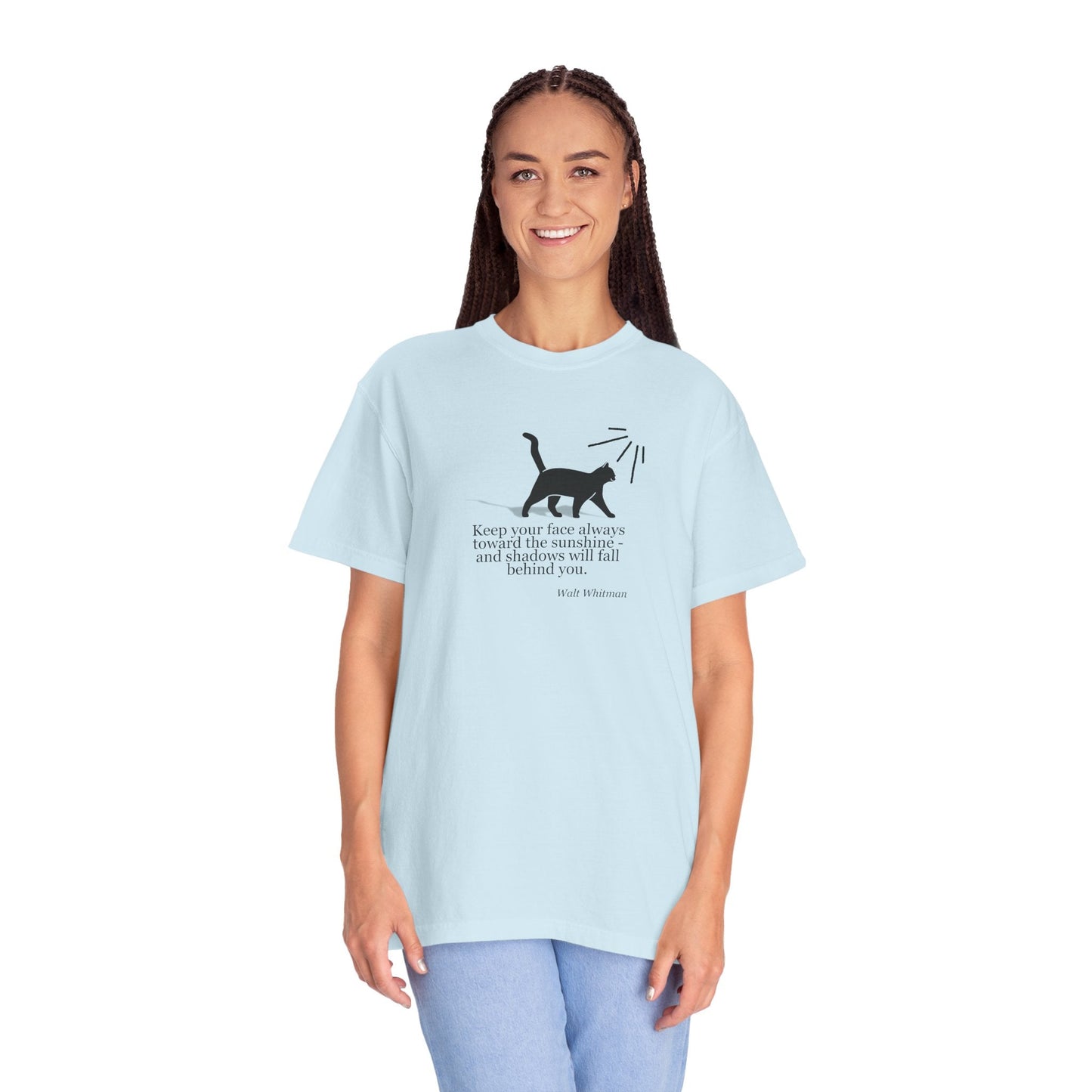 Camiseta Inspiradora de Gato - Abraza la Luz del Sol