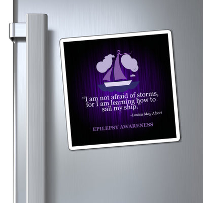 Empowering Epilepsy Awareness Magnet - Sail My Ship Design - Korvel