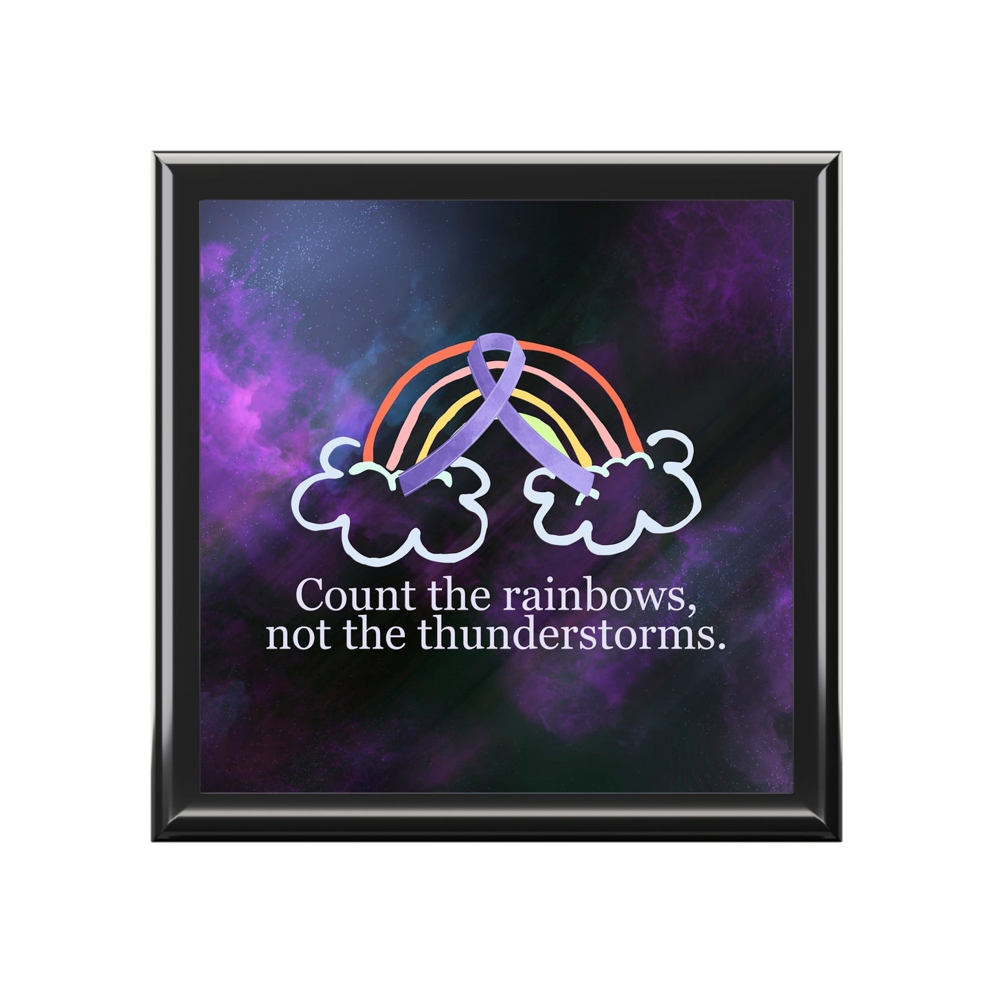 Boîte à Bijoux Inspirante - Comptez les Arc-en-Ciel