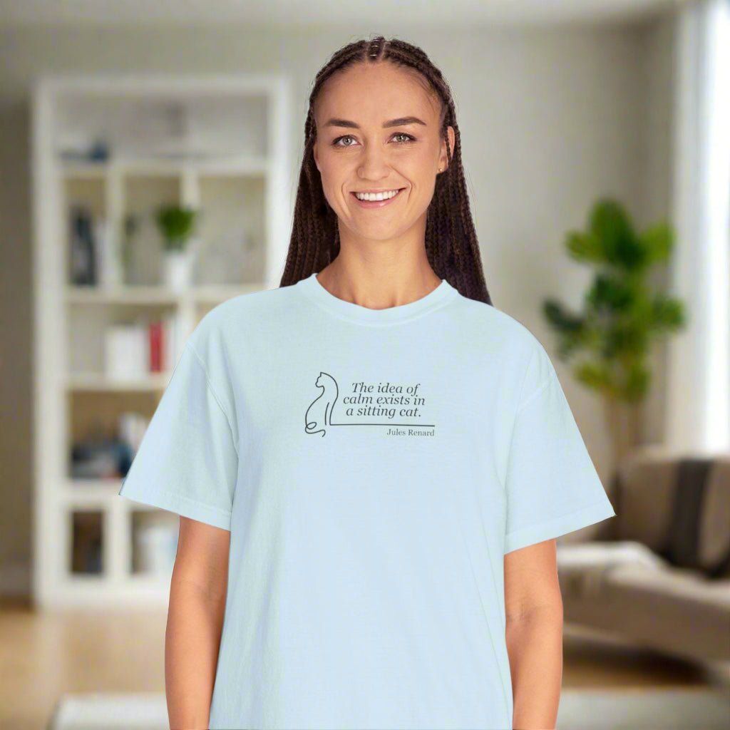 T-shirt unisexe teint en pièce inspirant - 'L'idée de confort'