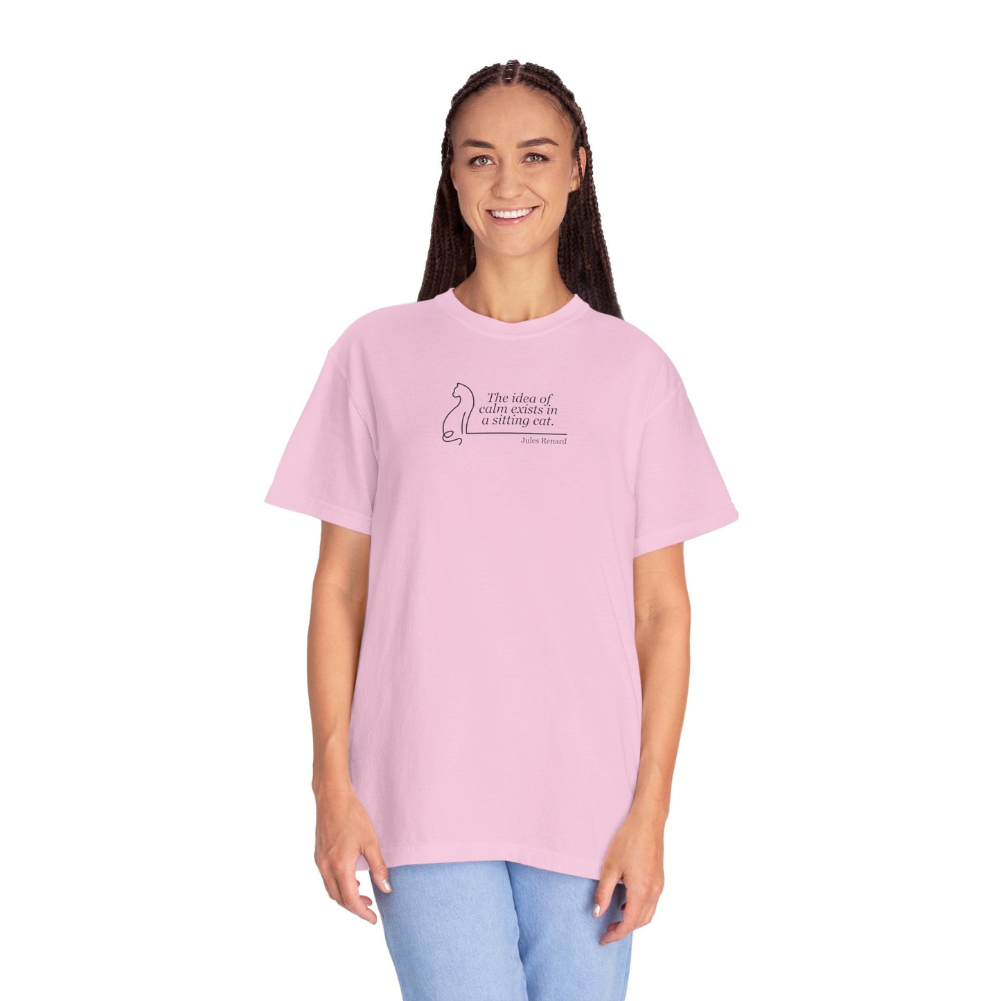 T-shirt unisexe teint en pièce inspirant - 'L'idée de confort'