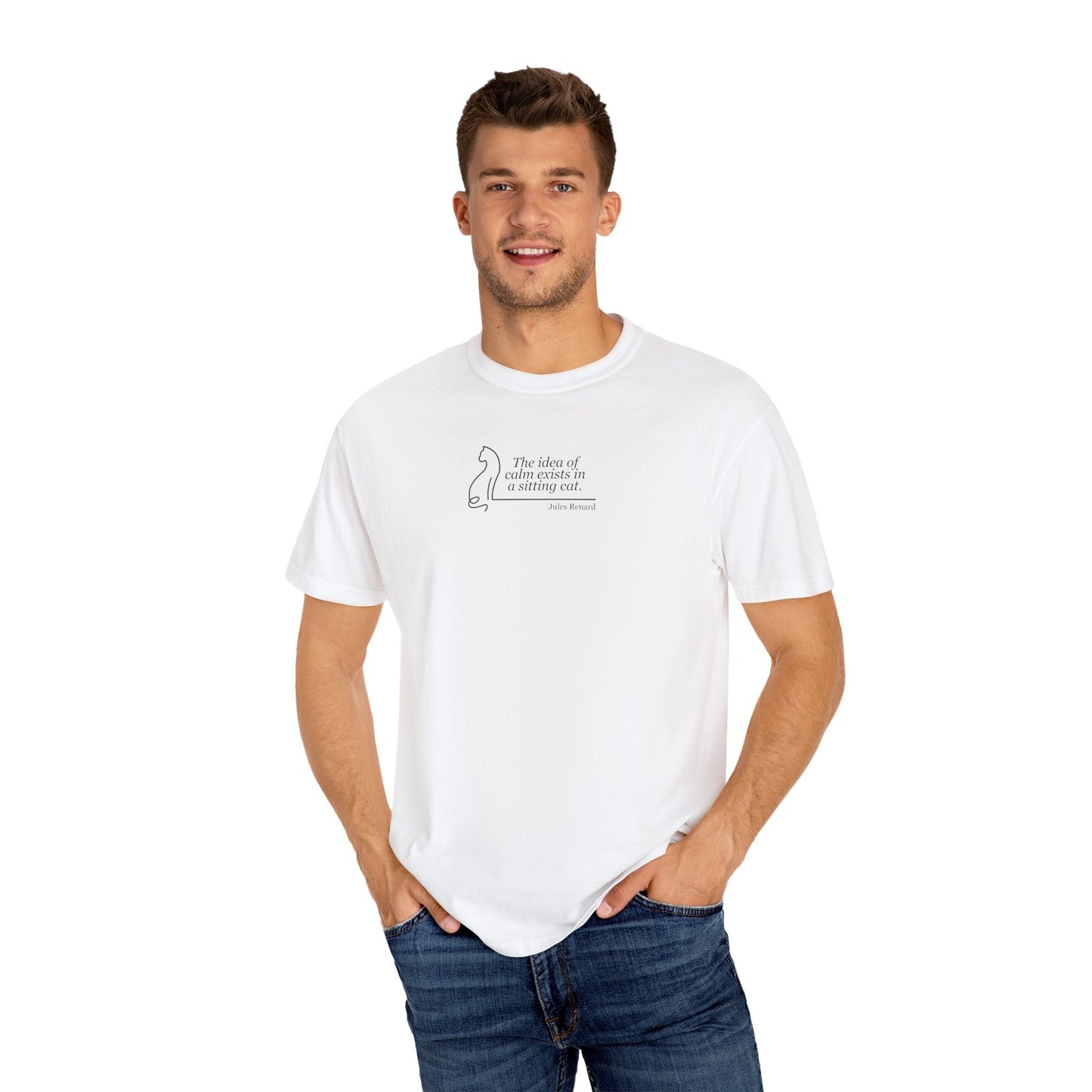 T-shirt unisexe teint en pièce inspirant - 'L'idée de confort'