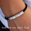 Bracelet ajustable en acier inoxydable unisexe inspirant