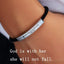 Bracelet ajustable en acier inoxydable unisexe inspirant