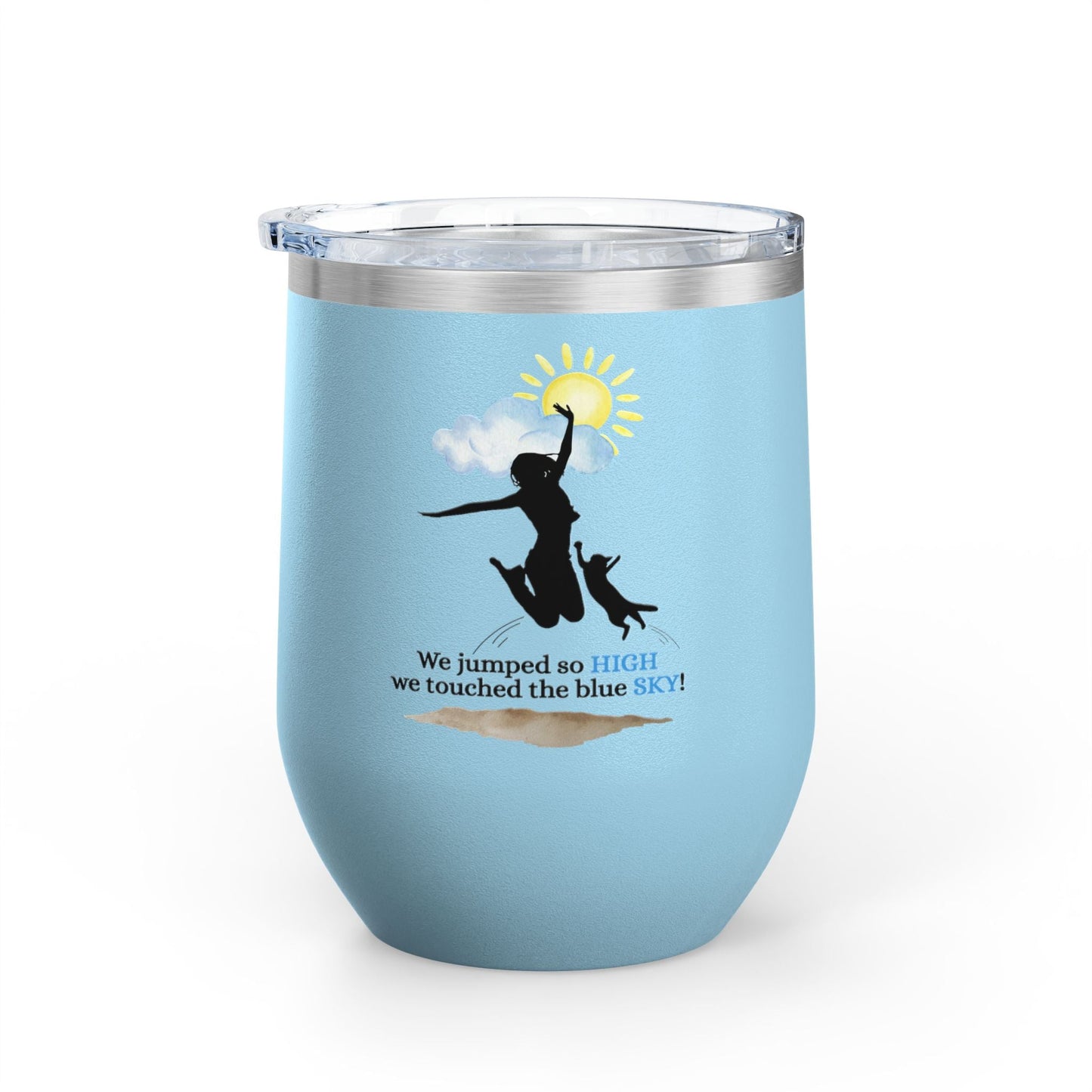 Inspirational Wine Tumbler - 12oz, Joyful Design