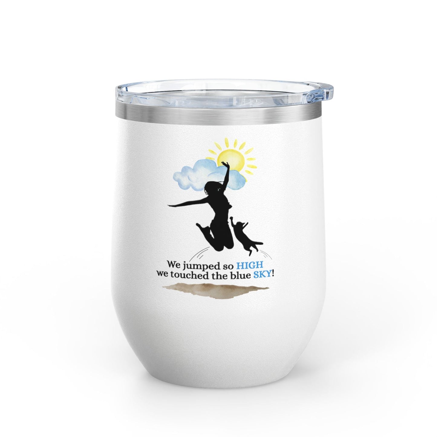 Inspirational Wine Tumbler - 12oz, Joyful Design