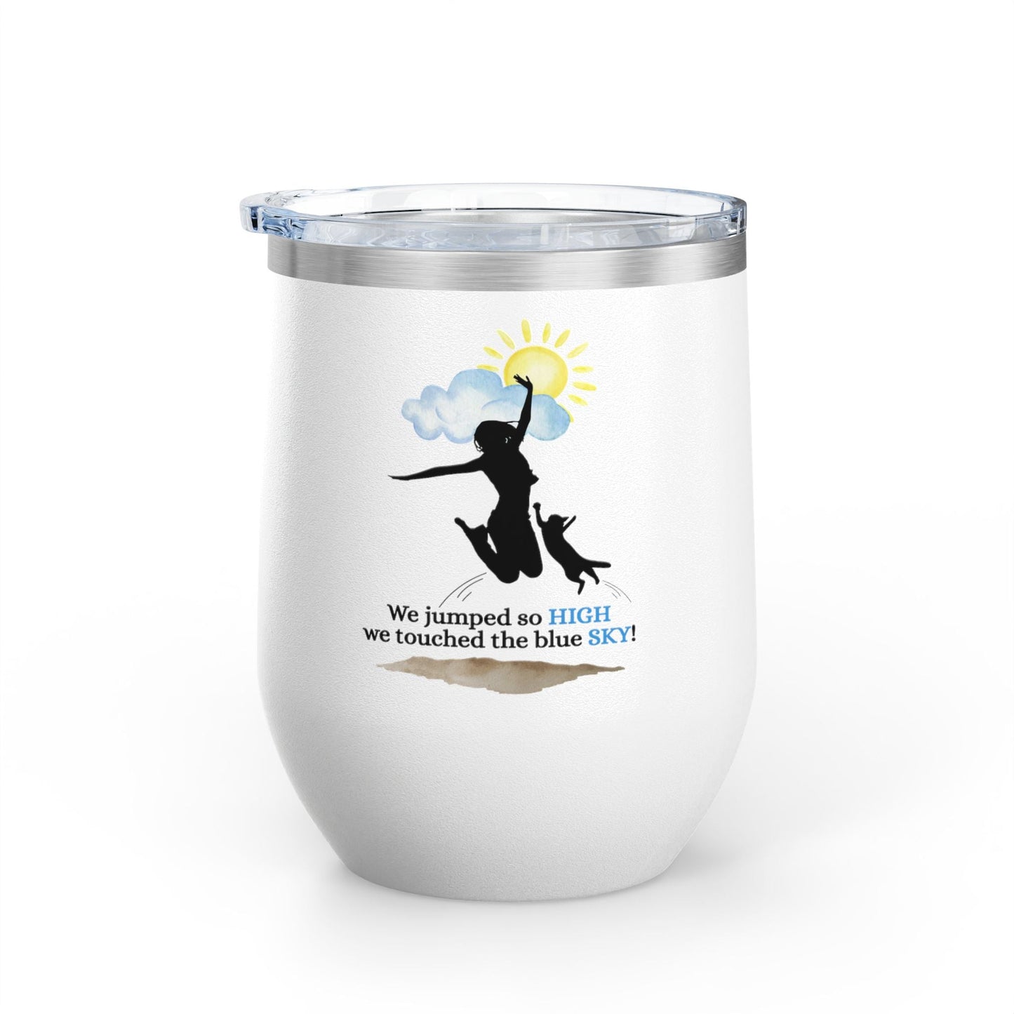 Inspirational Wine Tumbler - 12oz, Joyful Design