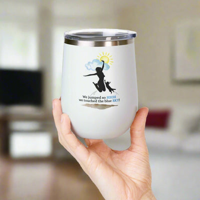 Vaso de vino inspirador - 12oz, diseño alegre