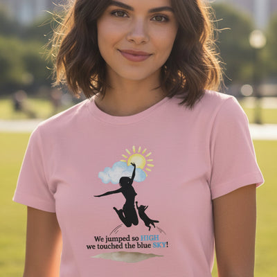 Camiseta Boyfriend Inspiradora para Mujeres - Toca el Cielo Azul